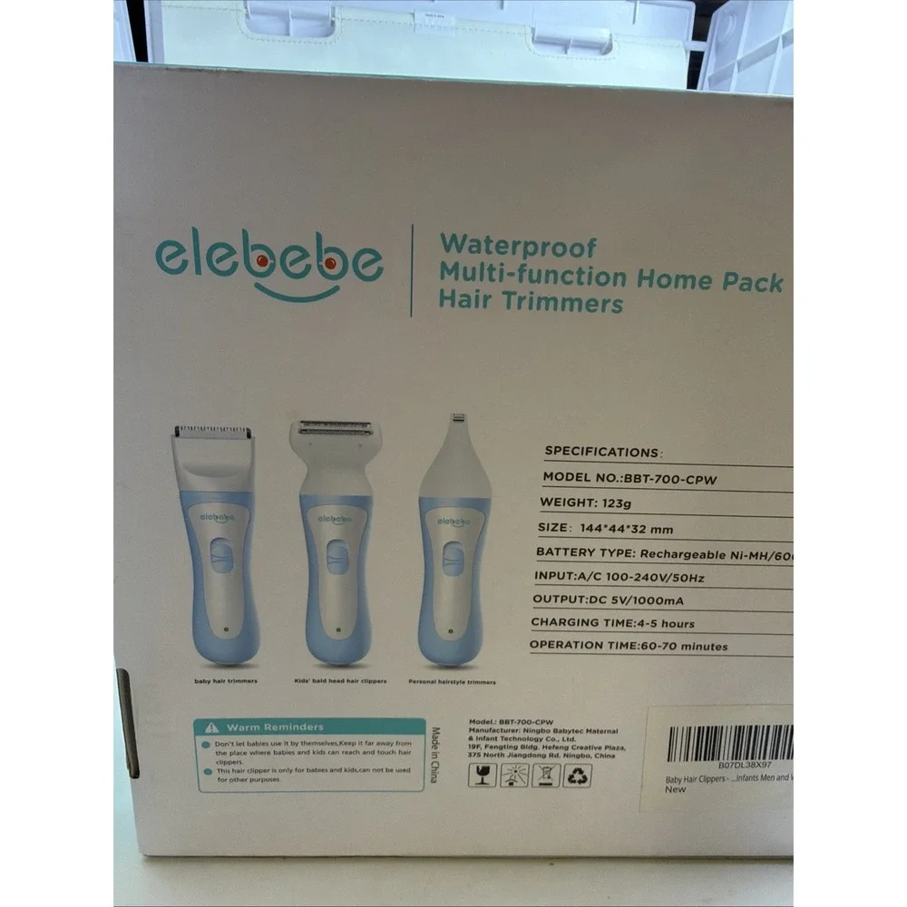 ELEBEBE BBT-700-CPW Waterproof Multi-Function Home Hair Trimmer Baby & Kids